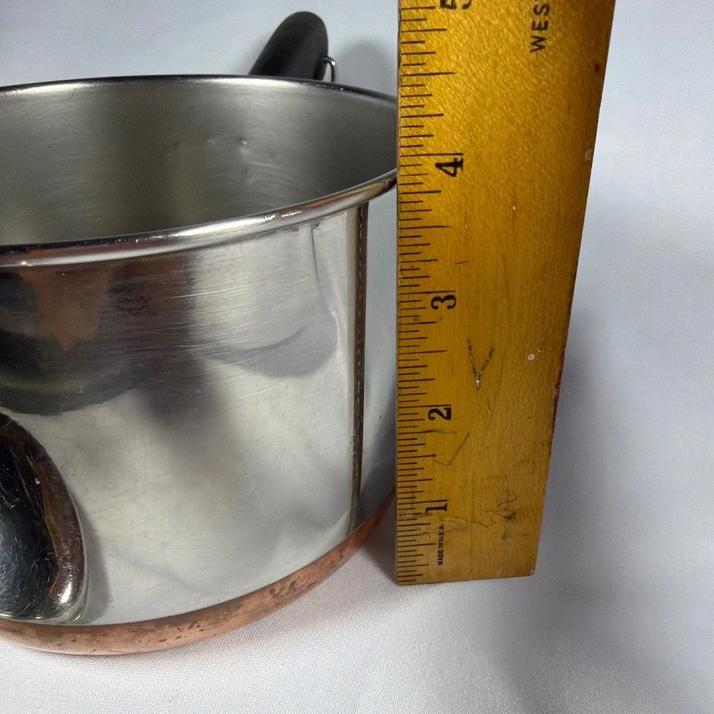 Revere Ware 1 1/2 Qt Saucepan Pot Unisex 1.5 Qt Silver Copper Bottom Vintage MCM